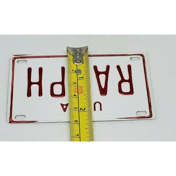 U.S.A Ralph Personalized White Red Collectible Mini License Bicycle Bike Plate - Picture 11 of 12